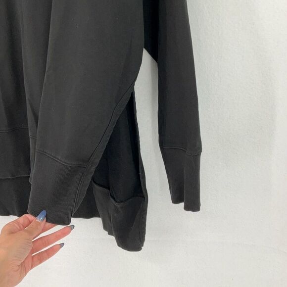 Universal Standard Black High Low Hem Pullover Sweatshirt Size Medium - Picture 4 of 10